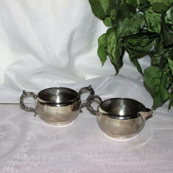 Vintage Viking Silverplate Creamer & Sugar Bowl - Picture 6 of 6